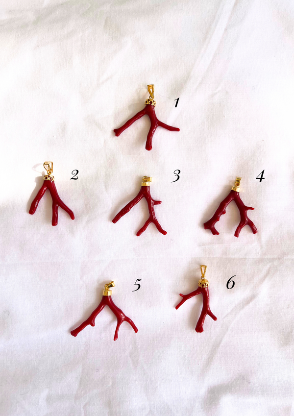 Pendentif branche de corail
