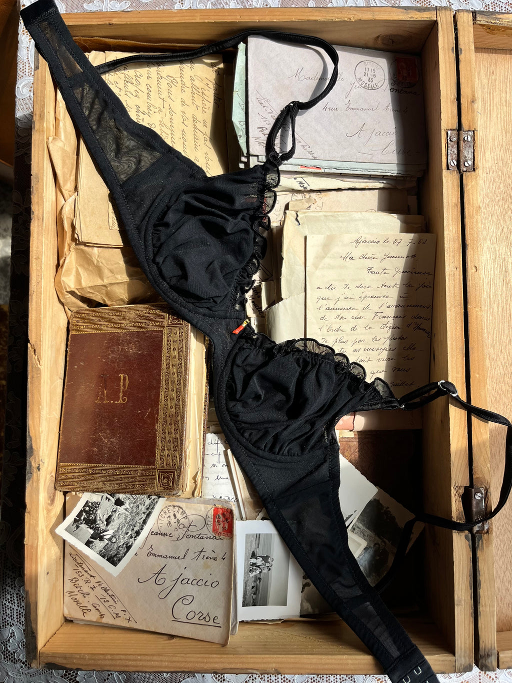 Ghjulia Silk and Mesh Bra - Sea Urchin