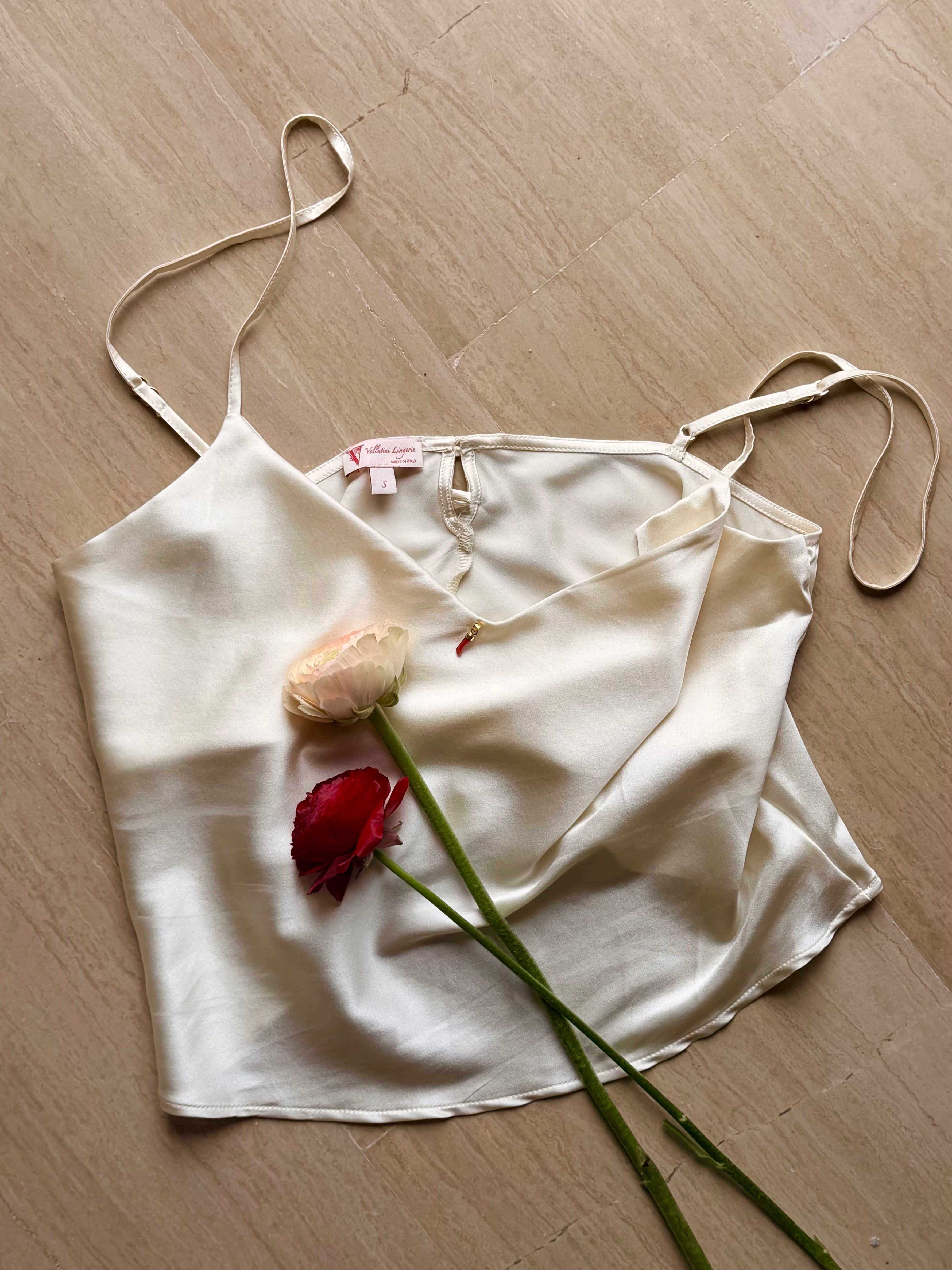 Amalia Silk Top and Mediterranean Coral - Canistrelli