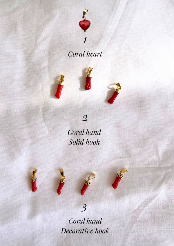 Coral pendants